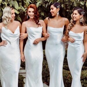 NWT  White Fox Penelope Satin Dress - extra small